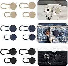 MORTON DAVIES Jeans Button Extender, 12Pcs Button Extenders for Pants for Women Men, Pant Waist Extenders, Instant Waistband Extension No Need Sewing