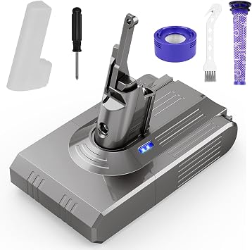 Replacement Battery Compatible for Dyson V-8 Battery, 60 Mins Normal / 10 Mins Max, Compatible with Animal/Absolute/Fluffy/Motorhead/SV-10/SV-25/215681