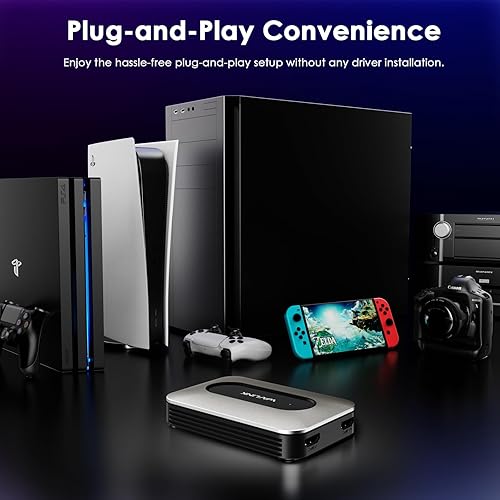 Vista 13 de WAVLINK Tarjeta de captura 4K30/2K60/1080p120, hasta 4K60 HDR10/2560x1440@144Hz/1080p@240hz passthrough en PS5, PS4, Xbox Series X y S, Xbox One