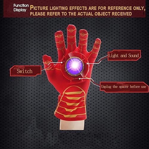 Miniatura 2 de ATGRS Guante luminoso de juguete de voz, fiesta familiar, cosplay en la escuela, juegos al aire libre para niños, dispositivo de sonido y luz,