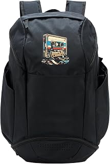 80s Cassette Tape Pencil 1980s Retro Vintage Throwback Music Sport Backpack