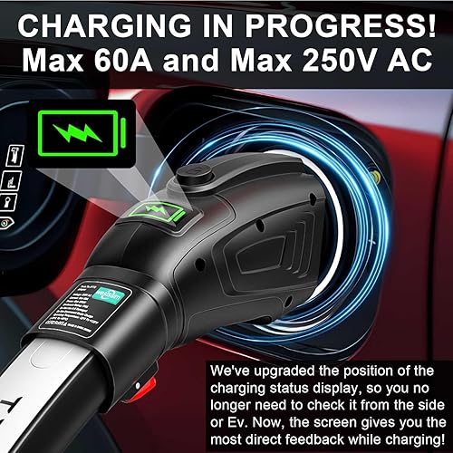 Miniatura 3 de Westsaim Adaptador de carga Tesla a J1772, 60A 250V Tesla cargador a J1772 adaptador apto para Ford, BMW, Chevrolet, Hyundai, Nissan, Honda, Toyota,
