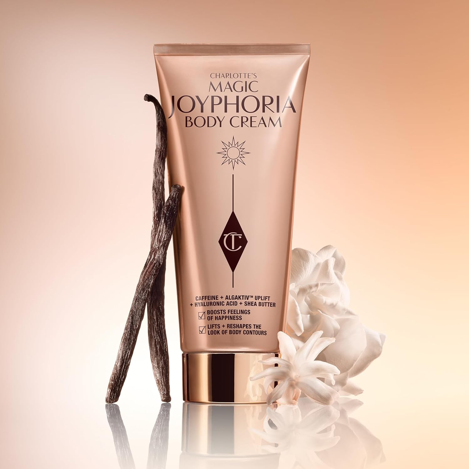 Charlotte Tilbury Magic Joyphoria Body Cream - Hydrating & Firming Body Lotion with a Warm, Floral & Vanilla Scent - Helps Reduce the Appearance of Cellulite (200ml)