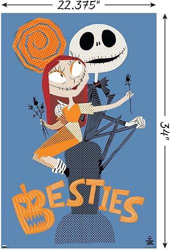 Miniatura 3 de Trends International Disney - Póster de pared de Tim Burton The Nightmare Before Christmas - Besties