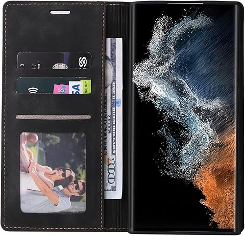 Miniatura 3 de ZZXX Funda tipo cartera para Samsung Galaxy A13 5G con bloqueo RFID, ranura para tarjetas, función atril, magnética, de piel suave, para Samsung