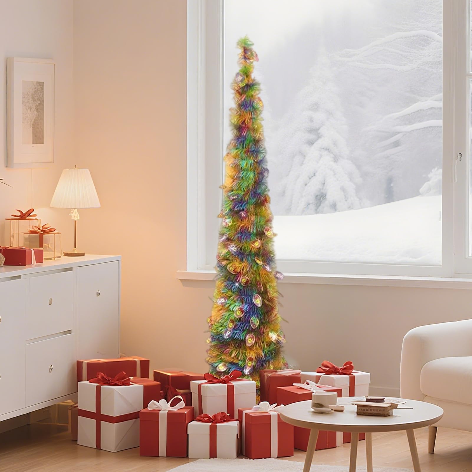 Sapins de Noël artificiels avec lumières Scintillantes 1,5 m Décoration