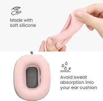 kwmobile Protective Case Compatible With Apple AirPods Max Cover - Silicone Headphones Case - Dusty Pink