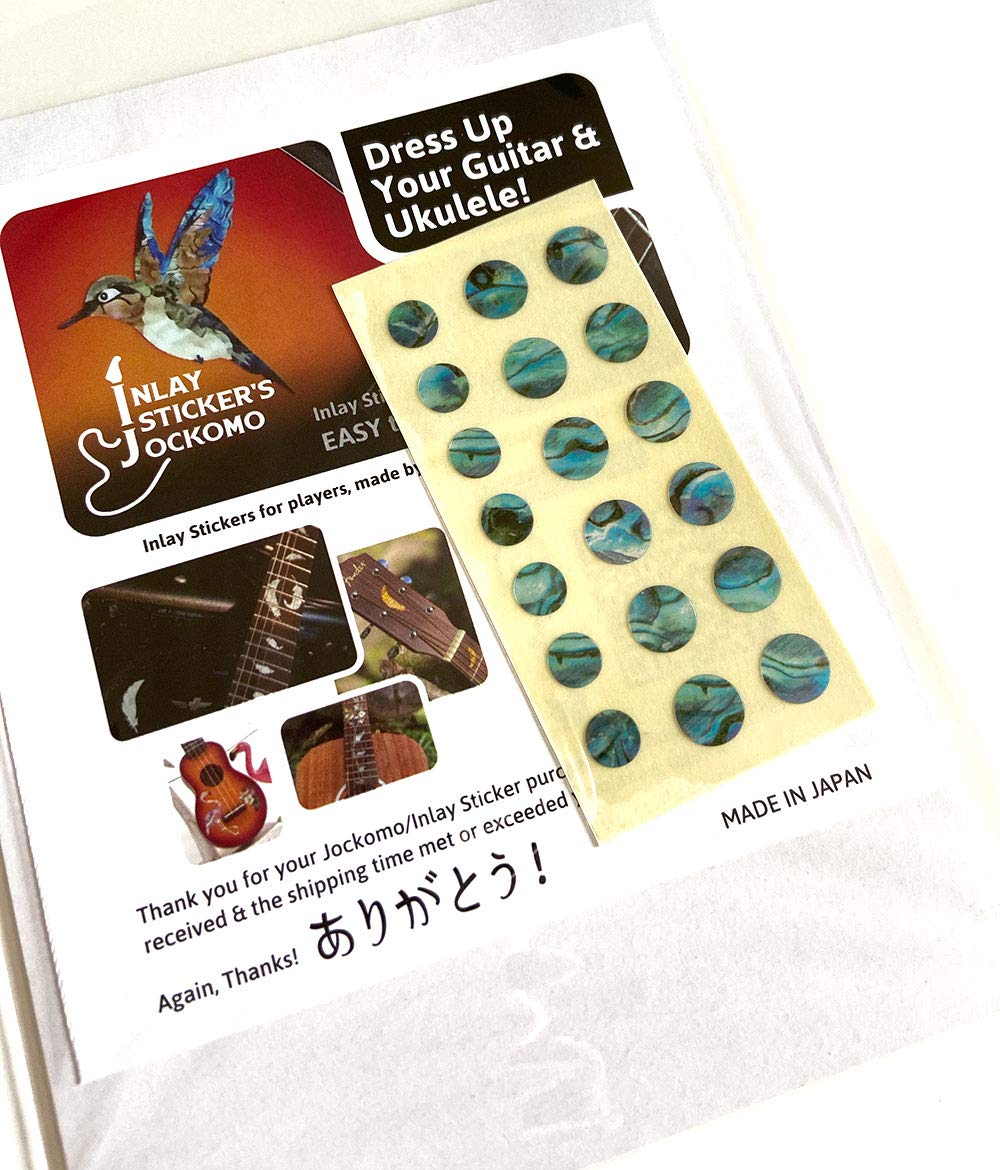 Inlay Sticker Fret Markers for Guitars &amp; Bass - Custom Dots - Abalone Blue