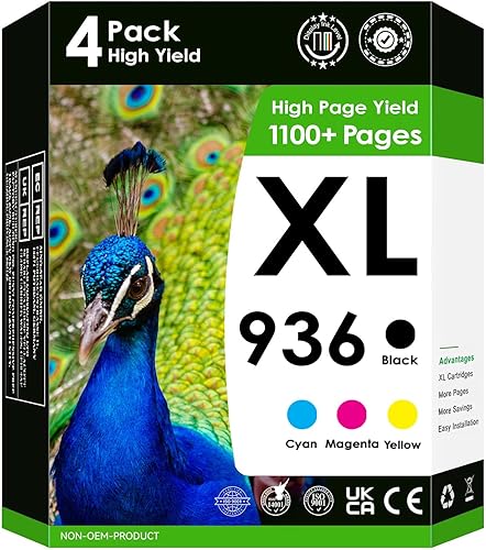 Miniatura 1 de INKjetsclub - Cartucho de tinta remanufacturado para 02 (paquete de 6) incluye cartuchos de tinta negro, cian, magenta, amarillo, cian claro,