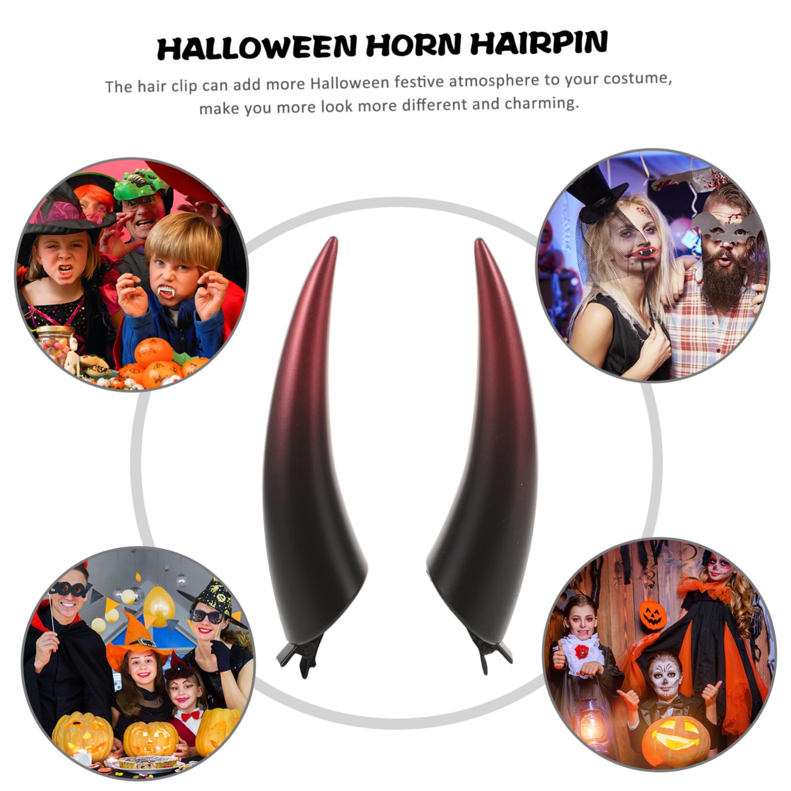 TEHAUX 5pares Clips De Cabello De De Para Halloween Accesorios De Fiesta De Disfraces Clips De Pelo Góticos Para Mujeres Decoraciones De Cosplay