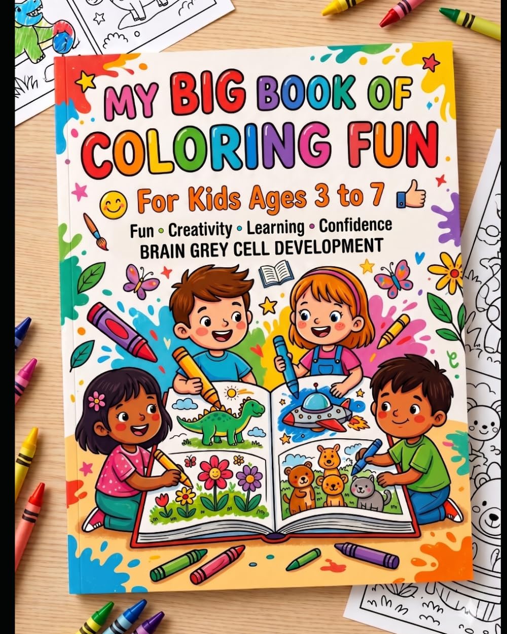 MY BIG BOOK FOR COLORING FUN: For KIDS Age 3 to 7 Years (My Big coloring book)