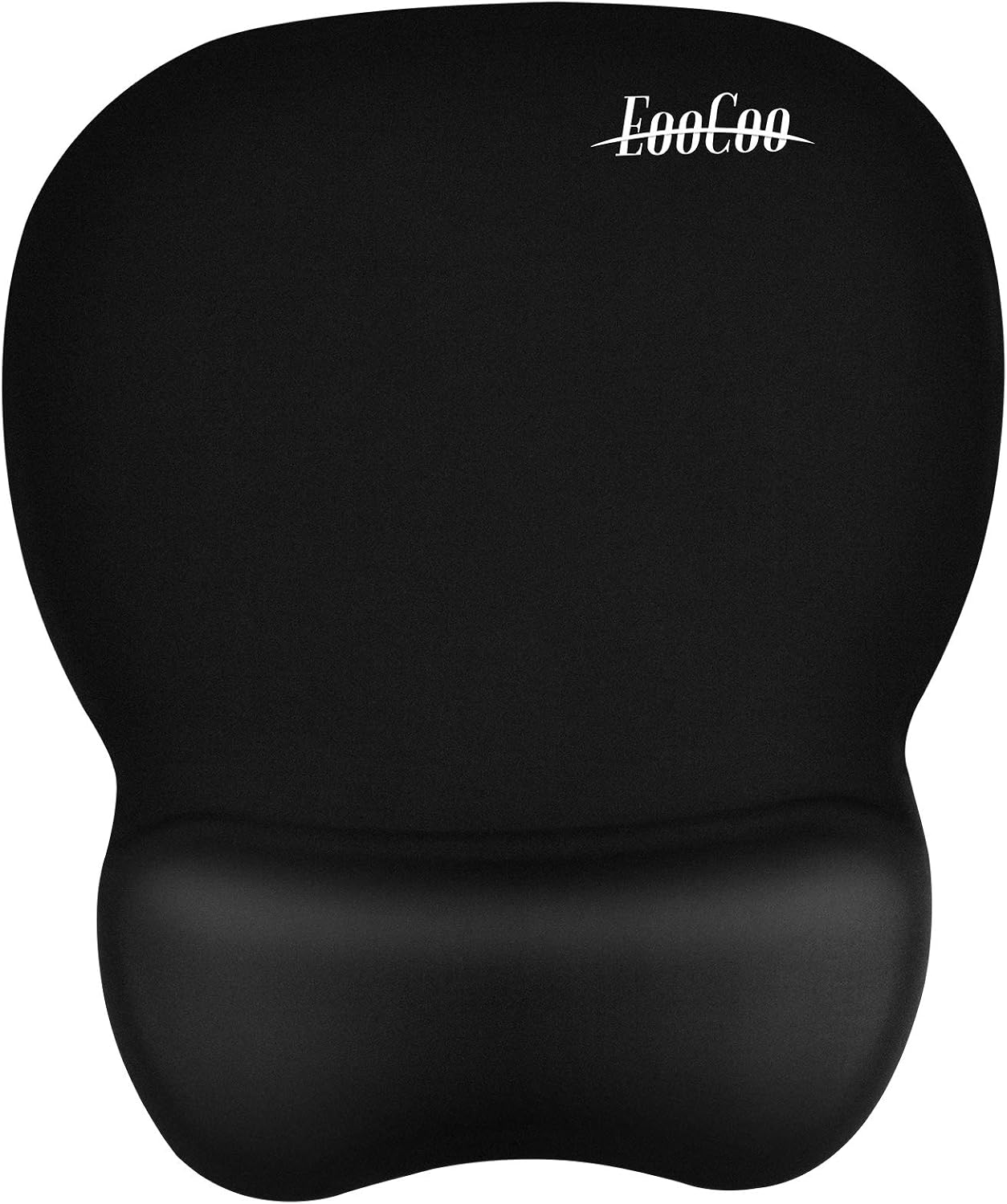 Ergonomic Gaming Mouse Pad with Wrist Support Gel Rest for Laptop at Internet Cafe, Home & Office, Non-Slip Silicone Base Mouse Mat MP02BL - Black