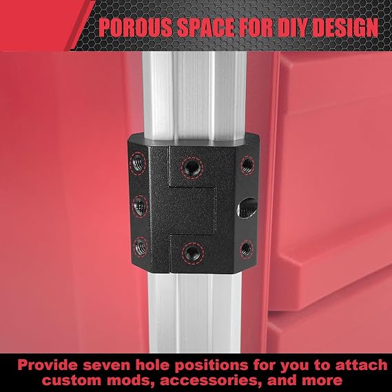 2 Pcs Rail Mount Compatible with Milwaukee Packout System, Aluminum Tool Mounting Connector for Side Rail Toolbox, Custom DIY Modular Storage Bracket for Tool Holders