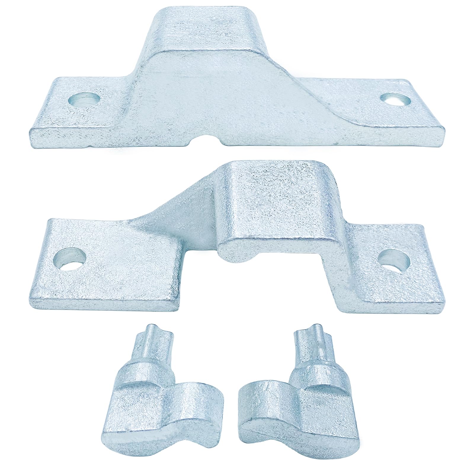 AFZZDump Trailer Cam Lock Door Replacement Part Cargo Trailer Double Door Keeper Combo Kit for Replace Trailer Door Cam Rod Rear/Side Door Retainer in Upper Left/Lower Right Corner - (Set of 4)