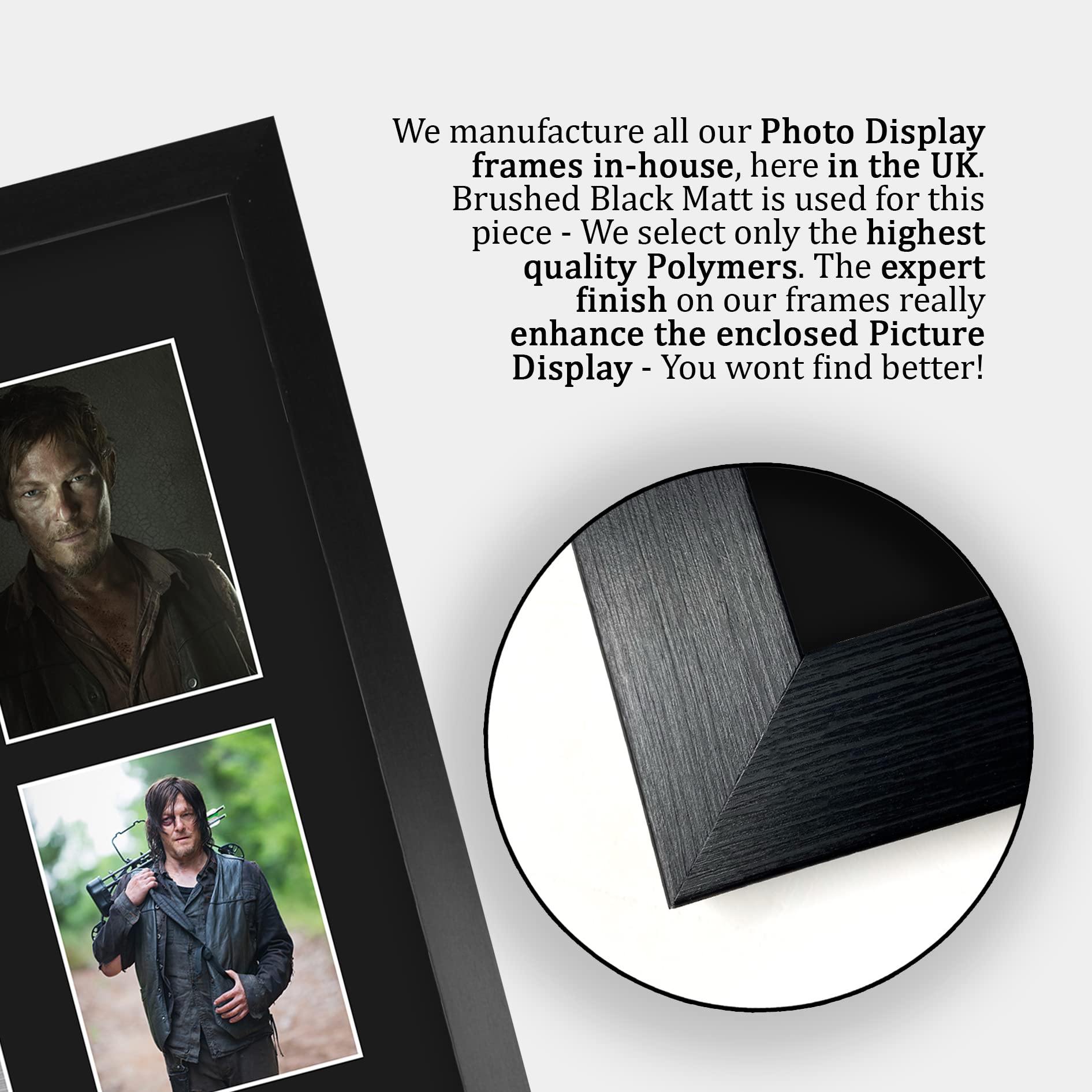 HWC Trading FR A3 Andrew Lincoln Walking Dead Rick Geschenken Afgedrukt Gesigneerde Handtekening Foto Voor Televisieprogramma Fans - A3 Framed : HWC Trading