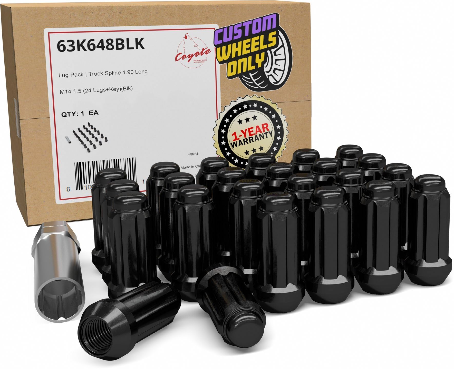 Amazon.com: Wheel Accessories Parts 24 Pcs M14x1.5 14x1.5 Thread  