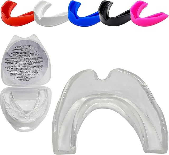 Mouthguards for Sports Gum Shield Kids Professional Mouth Guard Boxing Jaw Protection Slim Fit with Case Rugby Martial Arts Judo Karate MMA Muay Thai Hockey Football Sport Mouthguard Adults Men Junior