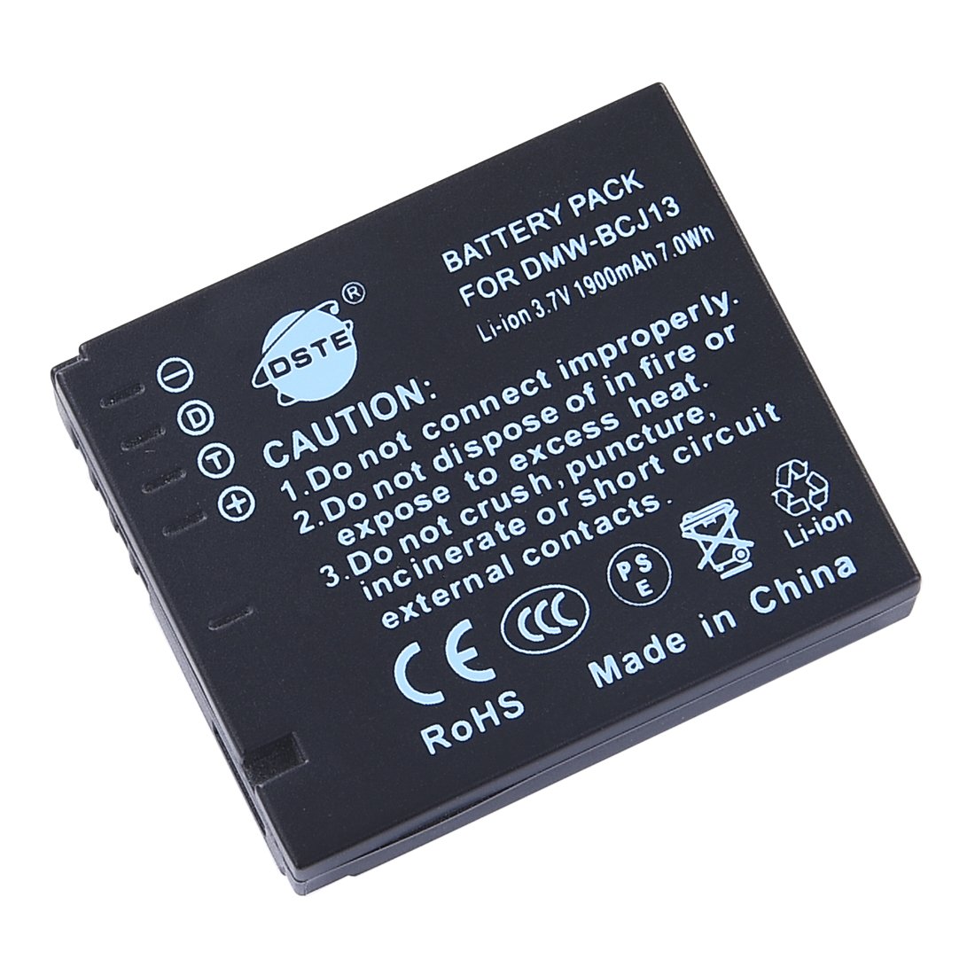 DSTE 2-Pacco Ricambio Batteria per Panasonic DMW-BCJ13E DMW-BCJ13PP Lumix DMC-LX5 DMC-LX5GK DMC-LX5K DMC-LX5W DMC-LX55 DMC-LX7 DMC-LX7GK DMC-LX7K DMC-LX7W Leica D-LUX5 D-LUX6
