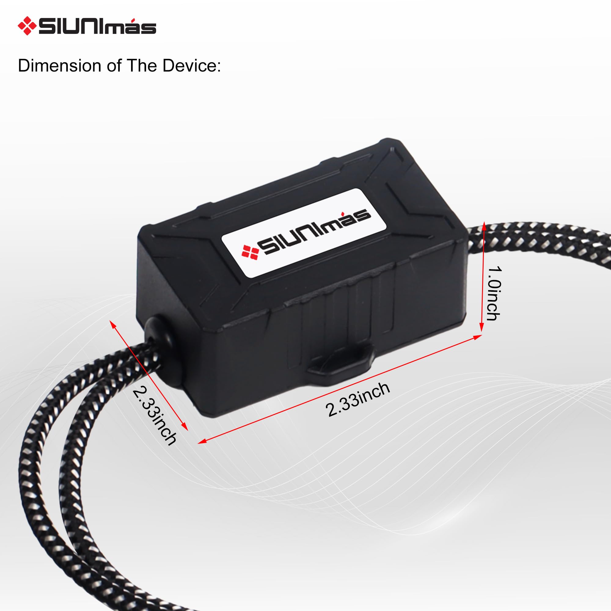 Isolatore RCA Pro a 2 canali con cavo intrecciato in nylon intrecciato per auto e home theater, con filtro antirumore con scatola in ABS resistente (SIM-2CH-RCA01A)