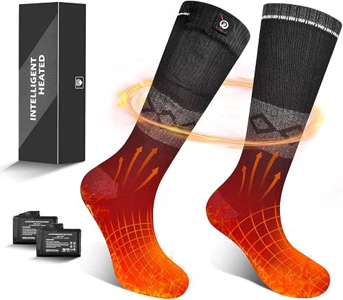 Sun Will Chaussettes chauffantes pour Hommes et Femmes électriques à