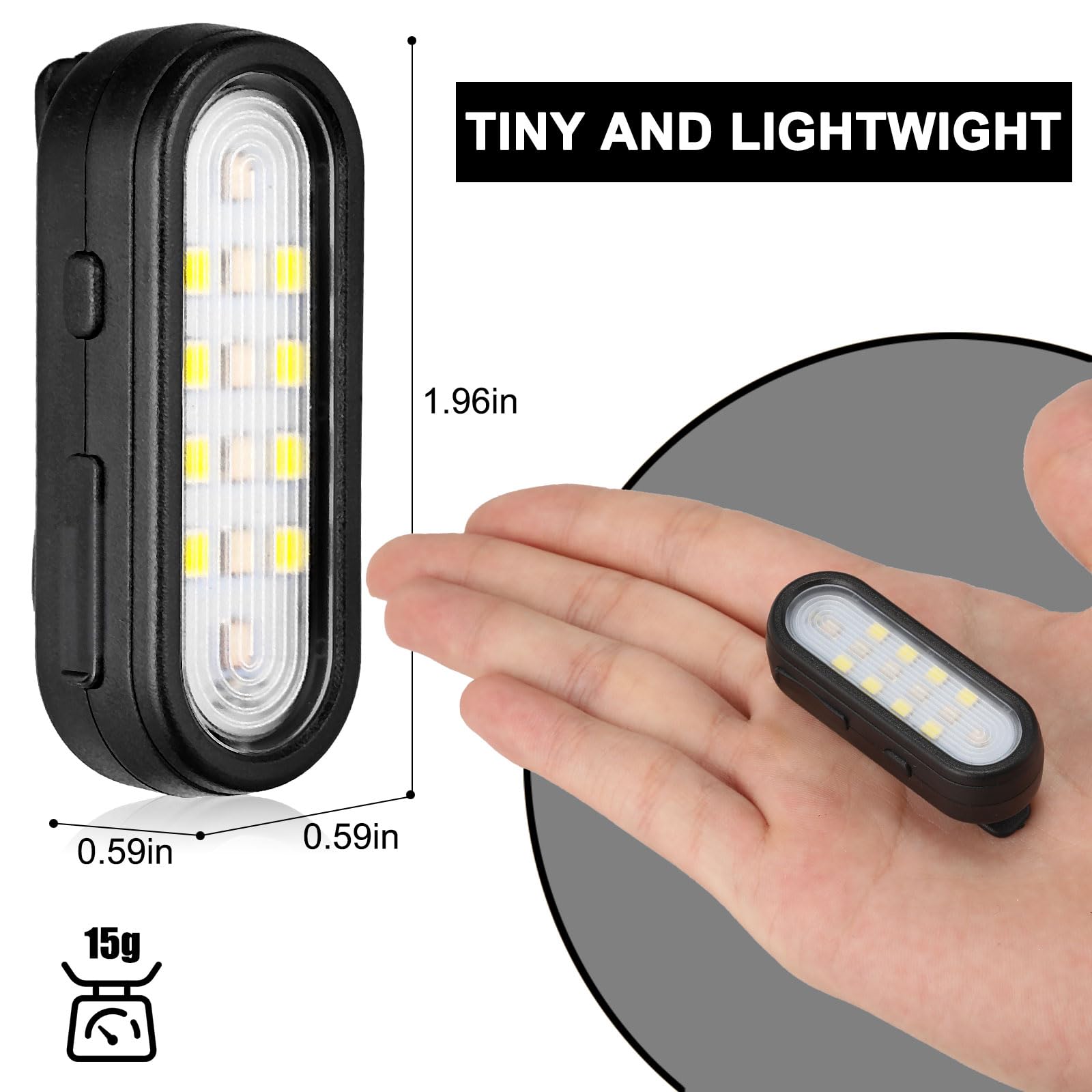 QianFan Running Light for Runners, 2 Pack Clip on Torch - Image 4