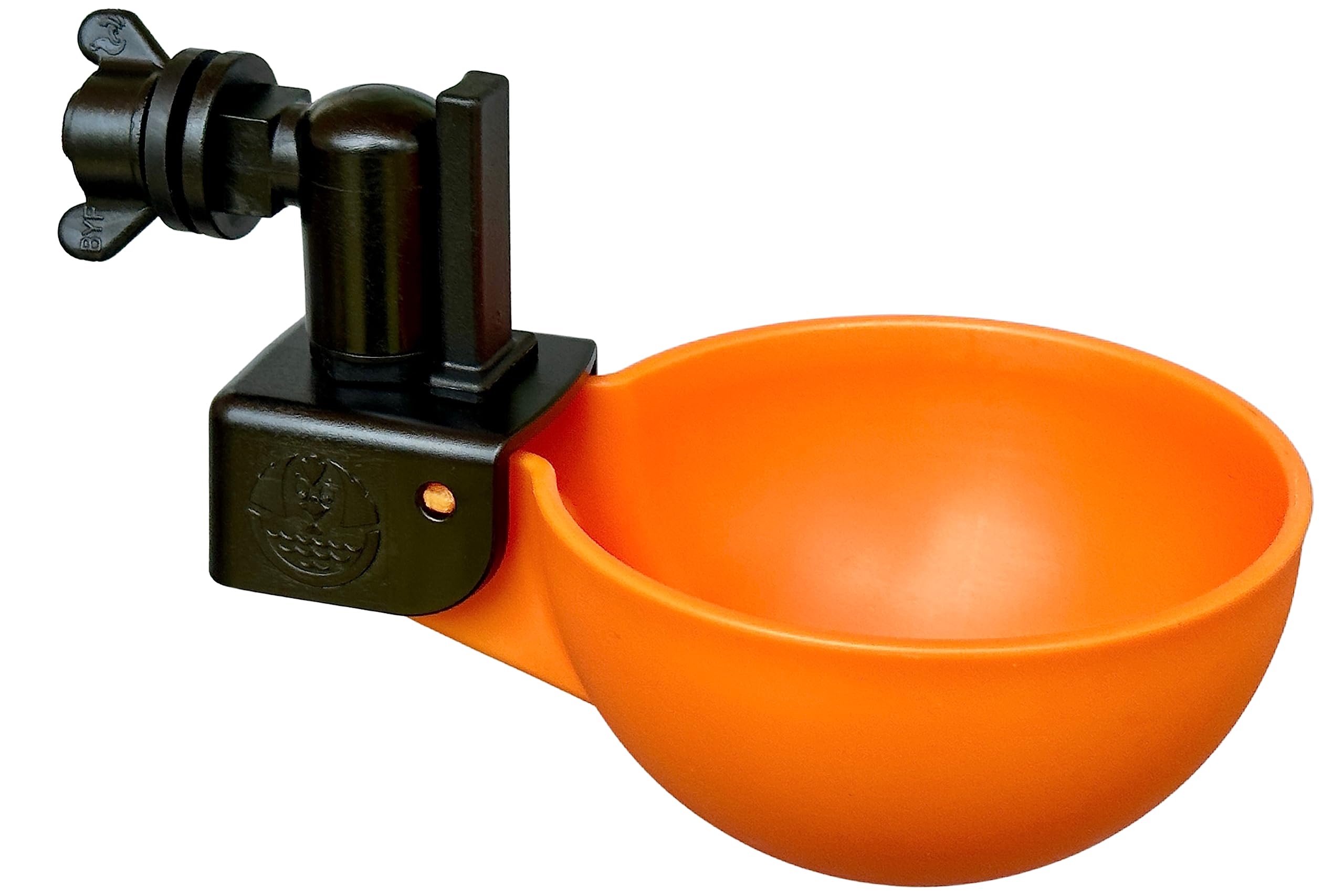 Oasis Chicken Watering Cups | The Original Automatic Water Drinker | Poultry Waterers | (4 Orange)