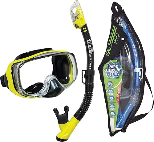 Miniatura 8 de TUSA Máscara de purga 3D Imprex Sport para adultos Humo (con bolsa reutilizable),Negro/Negro (con bolsa reutilizable),Negro/Amarillo Flash (con