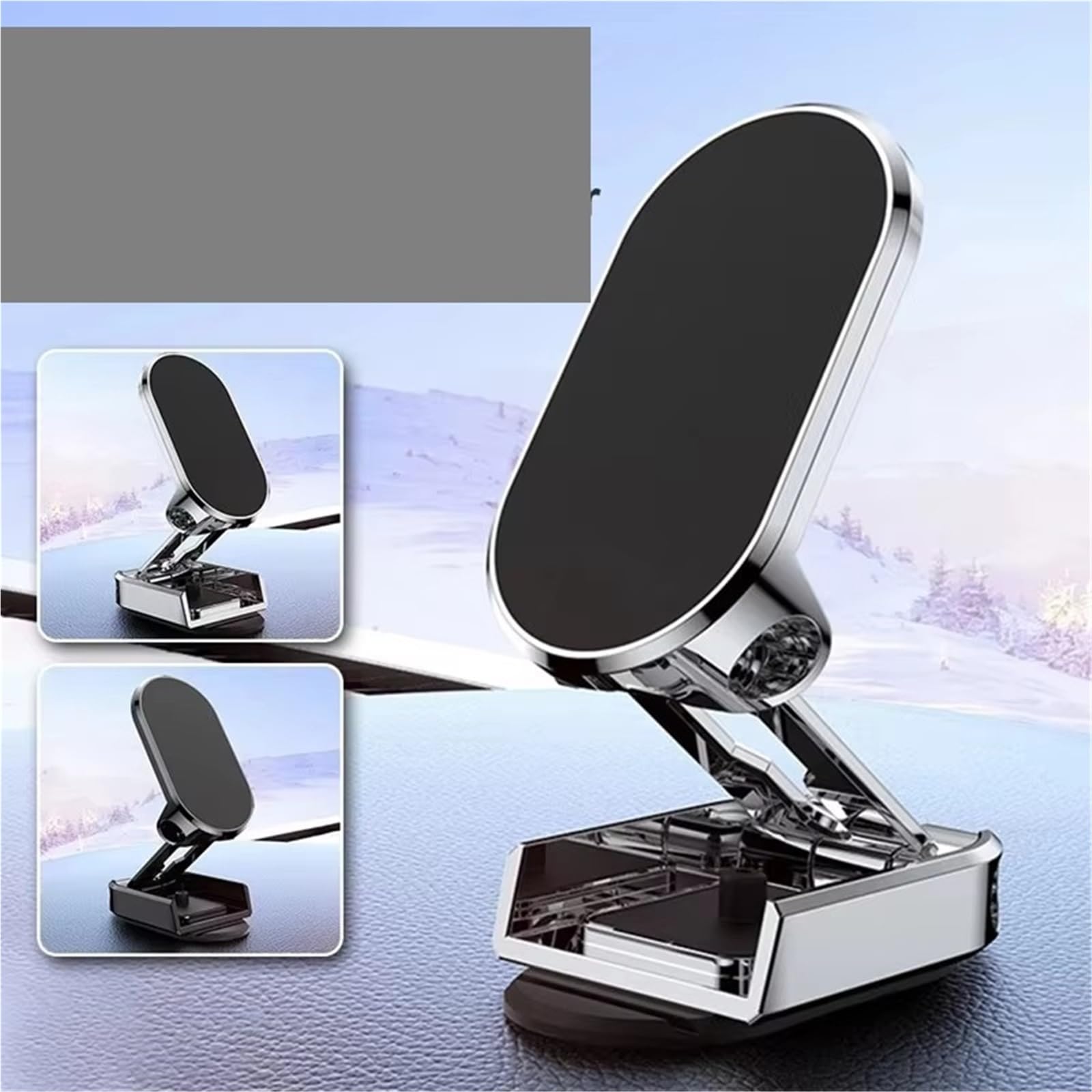 Per Samsung Supporto Magnetico Universale Telefono Auto Supporto Magnetico Pieghevole Per Smartphone Cellulare GPS Supporto Auto Supporto Telefono Auto(Black)