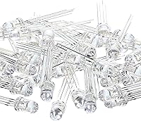 Vista 34 de 100 bombillas LED transparentes, diodos de emisión de luz, 0.2 pulgadas (multicolor)