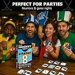 QUOKKA Hockey Fast-Paced Card Game for Kids & Adults – 128 Cards & Easy Rules – Quick & Fun Matching Game – 2-4 Players – Ages 8+ – Perfect for Family Games Night, Travel and Parties