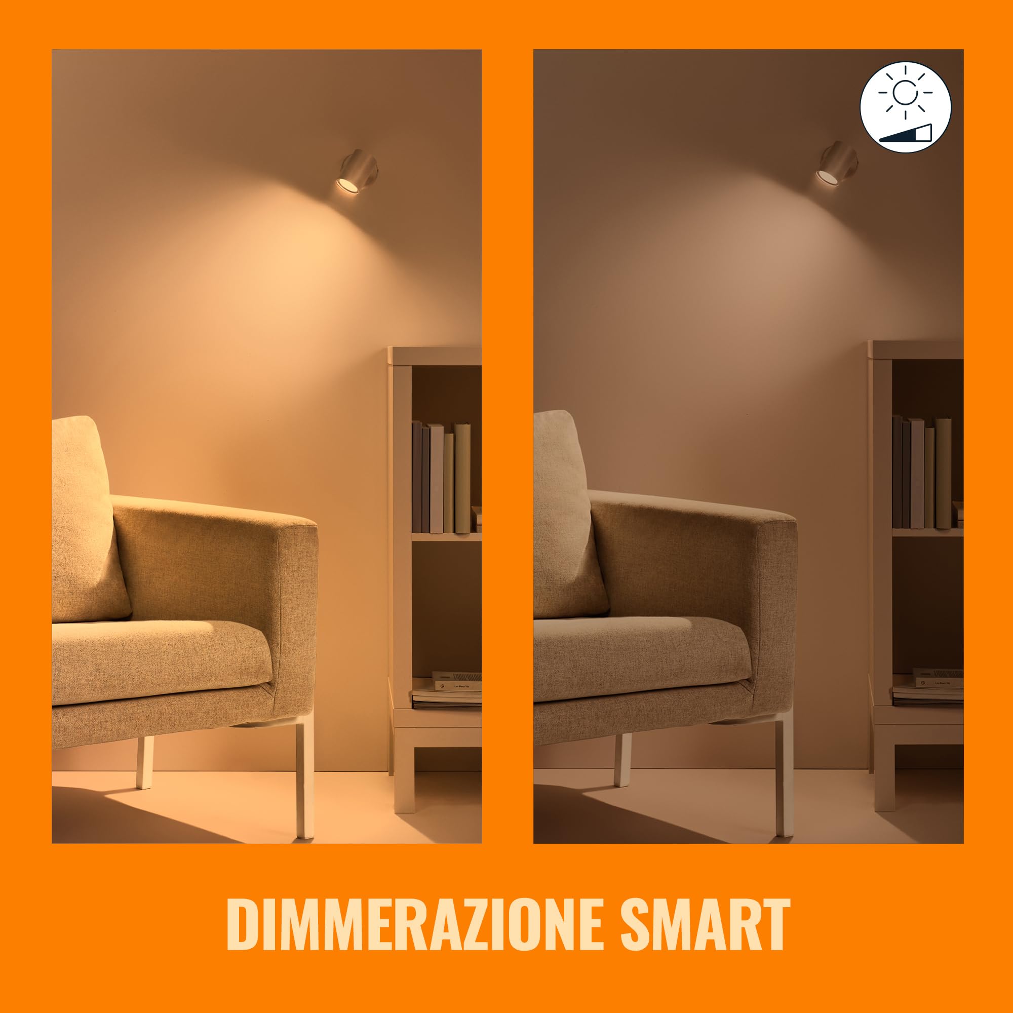 WiZ Faretto Smart Imageo WiFi, Luce Bianca da Calda a Fredda Dimmerabile, 5W, Bianco, Tecnologia SpaceSense, Controllo Vocale (Alexa, Apple HomeKit, Google Home)