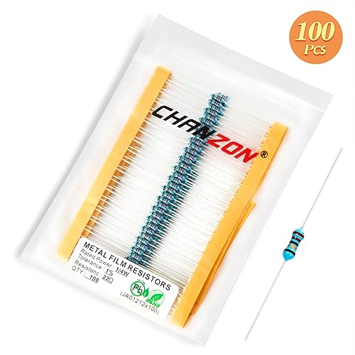 Vista 90 de Chanzon 100pcs 1/4W (0.25W) 33K Ω ohmios Resistencia fija de película metálica 0.01 ±1% Tolerancia 33KR MF Resistencias de orificio pasante