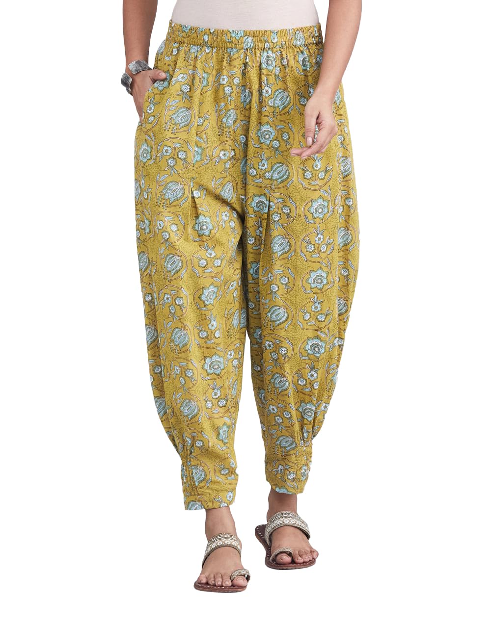 Salwar en coton moutarde anti-irritation coupe ample sans serrer - 7
