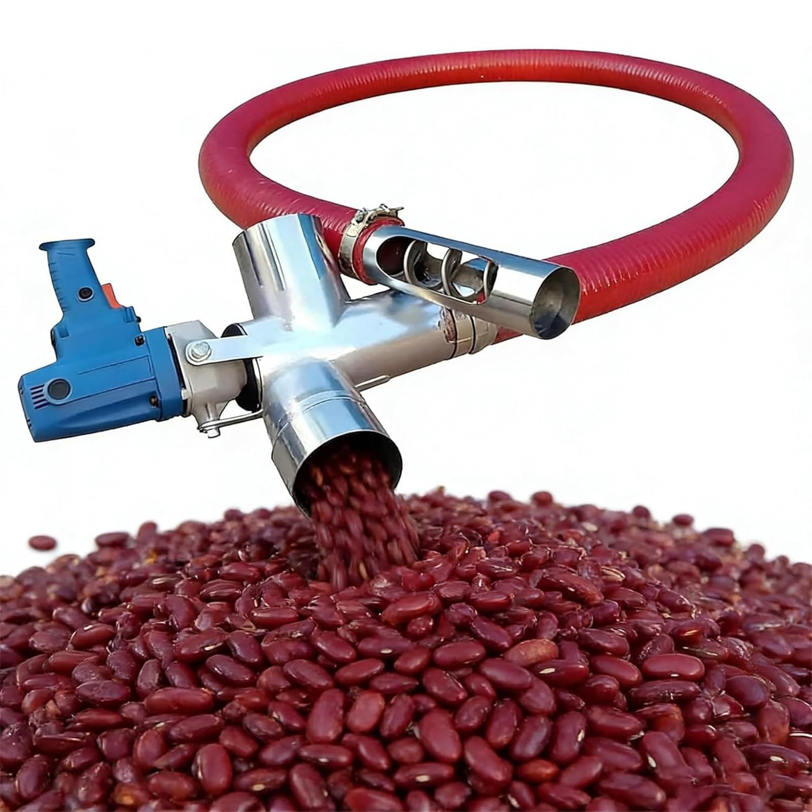 Trasportatore a Coclea 1500-2500 W per Cereali, 220-440 Lbs/Min, Tubo Flessibile 3m