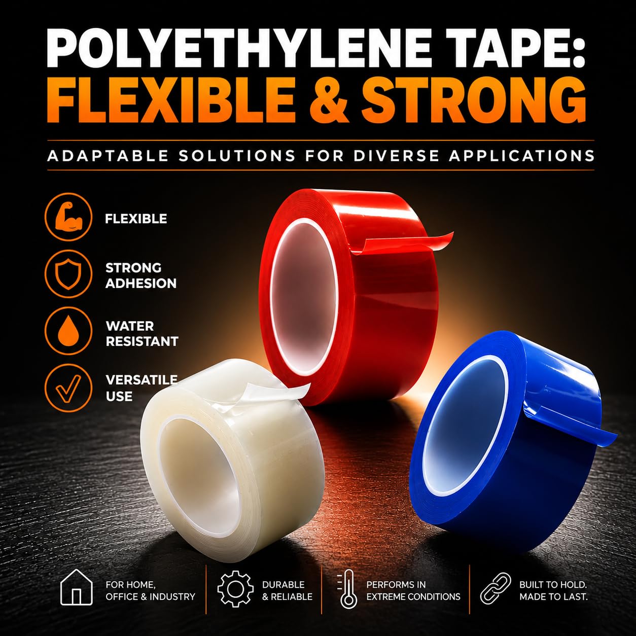 WOD Vapor Barrier & Greenhouse Repair Tape – 3 Inch x 108 Ft Black Polyethylene Film, UV-Resistant, Waterproof Seam Tape for Crawl Space, RV, Marine, and Agriculture Applications