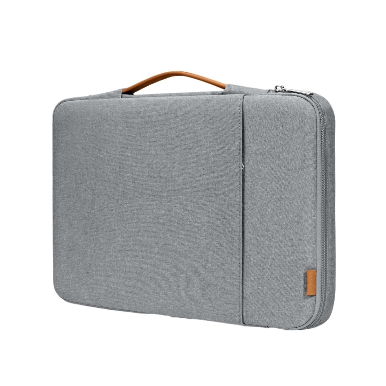 Per uso in ufficio, valigetta alla moda moderna, borsa portatile per computer, interno, lavoro, viaggio per viaggiatori, portaoggetti portatile (Light Gery, 38-39,1 cm)