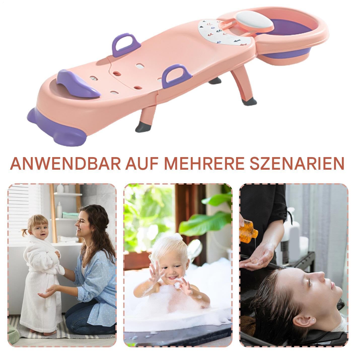 Haarwaschsalon-Stuhl für Kleinkinder, Kinder-Shampoo-Stuhl | Verstellbarer faltbarer Shampoo-Stuhl für Kinder, Erleichtern Sie das Shampoowaschen mit dem Haarwaschstuhl für Kleinkinder
