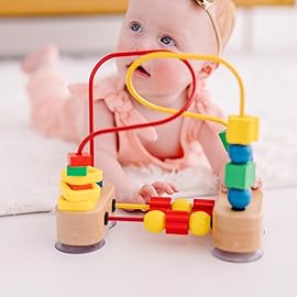 Melissa & Doug First Wooden Bead Maze, Develops Motor and Cognitive Skills, Great for Girls and Boys Ages 1-3, Encourages Fun and Creative Learning!