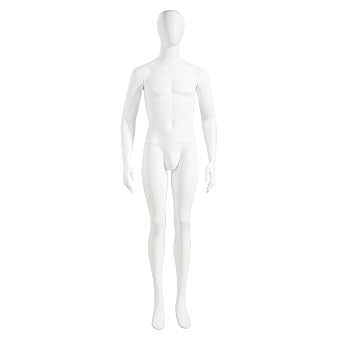 Mondo Mannequins DEREK1OV Male Mannequin, Oval Head, Arms at Sides