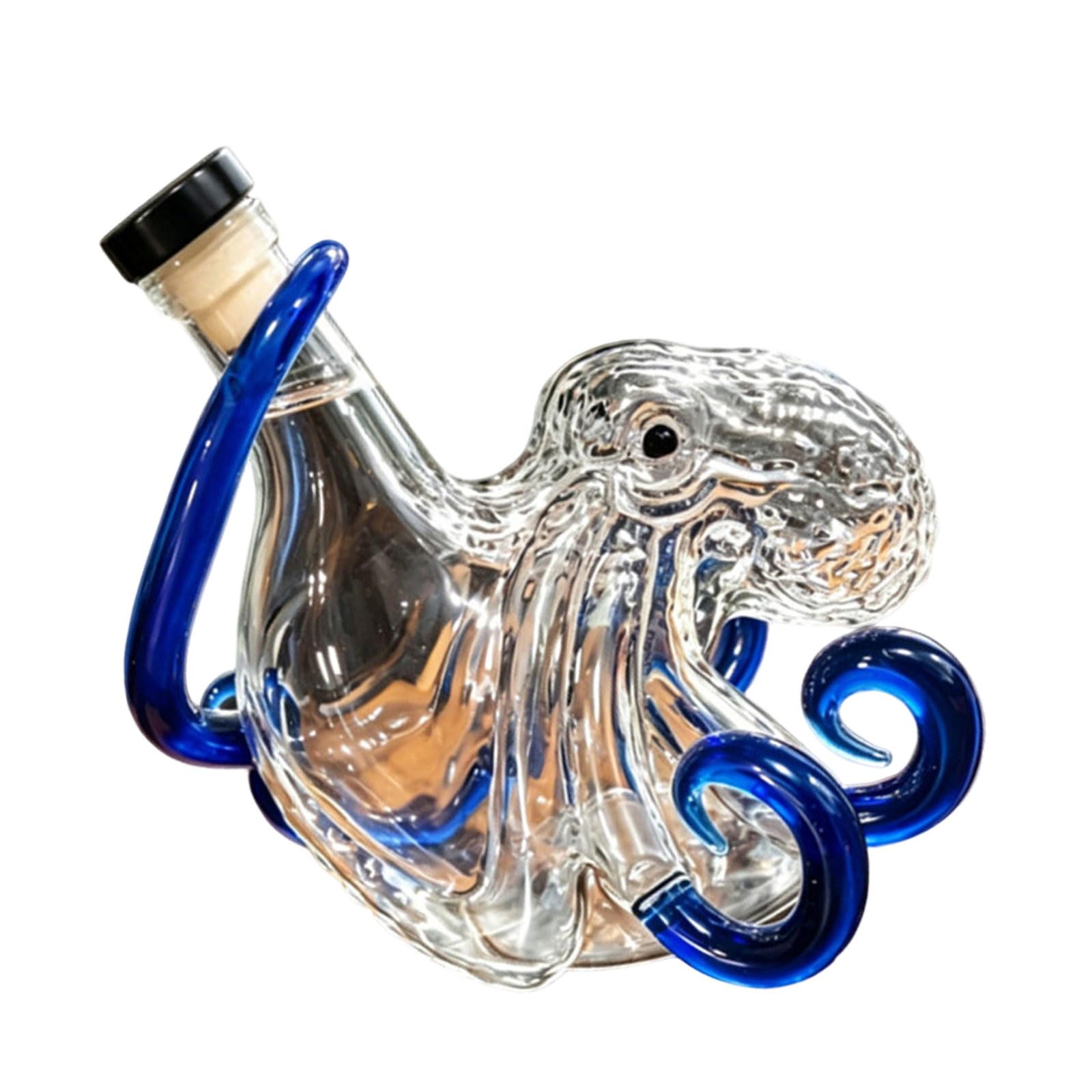 APGLSXY Collector Display Bottle Clear Glass Marine Inspired Liquor Bottle 750ml with Stopper for Cabinet Placement and Decorative Shelves Decorative Liquor Glass