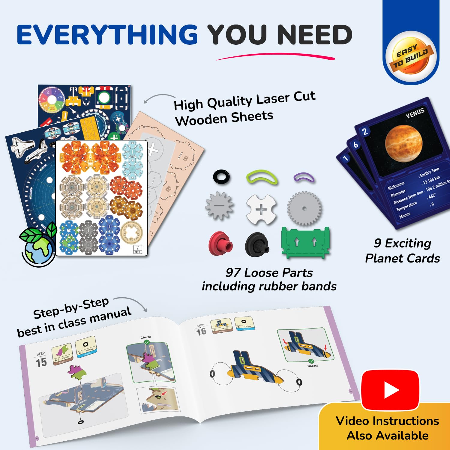 Smartivity DIY Solar System Kit - Gear-Driven Planet Model for Kids 8-14 — Amazon image 7