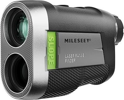 MiLESEEY Wiederaufladbarer Entfernungsmesser Golf, Rangefinder mit Slope On/Off Schalter, Magnetischer Golf Entfernungsmesser 1000M Flag Lock Vibration für Golfwagen, ±0,5M Genauigkeit