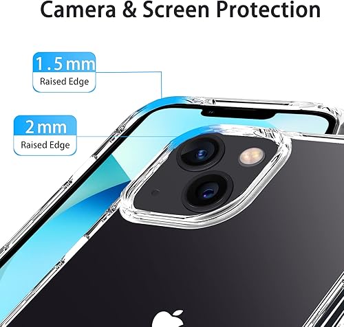 Miniatura 4 de JJGoo Compatible con iPhone 13 Mini Funda transparente, transparente a prueba de golpes para iPhone 13 Mini, delgada, antiarañazos, carcasa