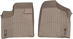 WeatherTech Custom Fit FloorLiners for Chrysler Town & Country Van, Grand Caravan - 1st Row, Tan