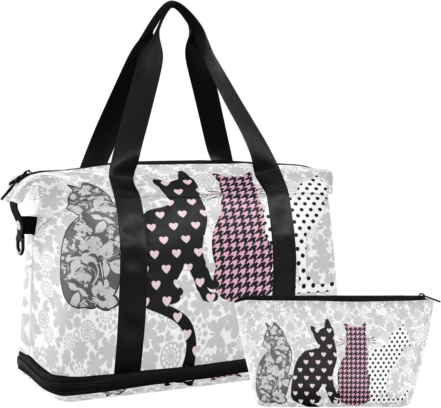 Cats Duffel Gym Bag for Women Sports Travel Duffel Bag