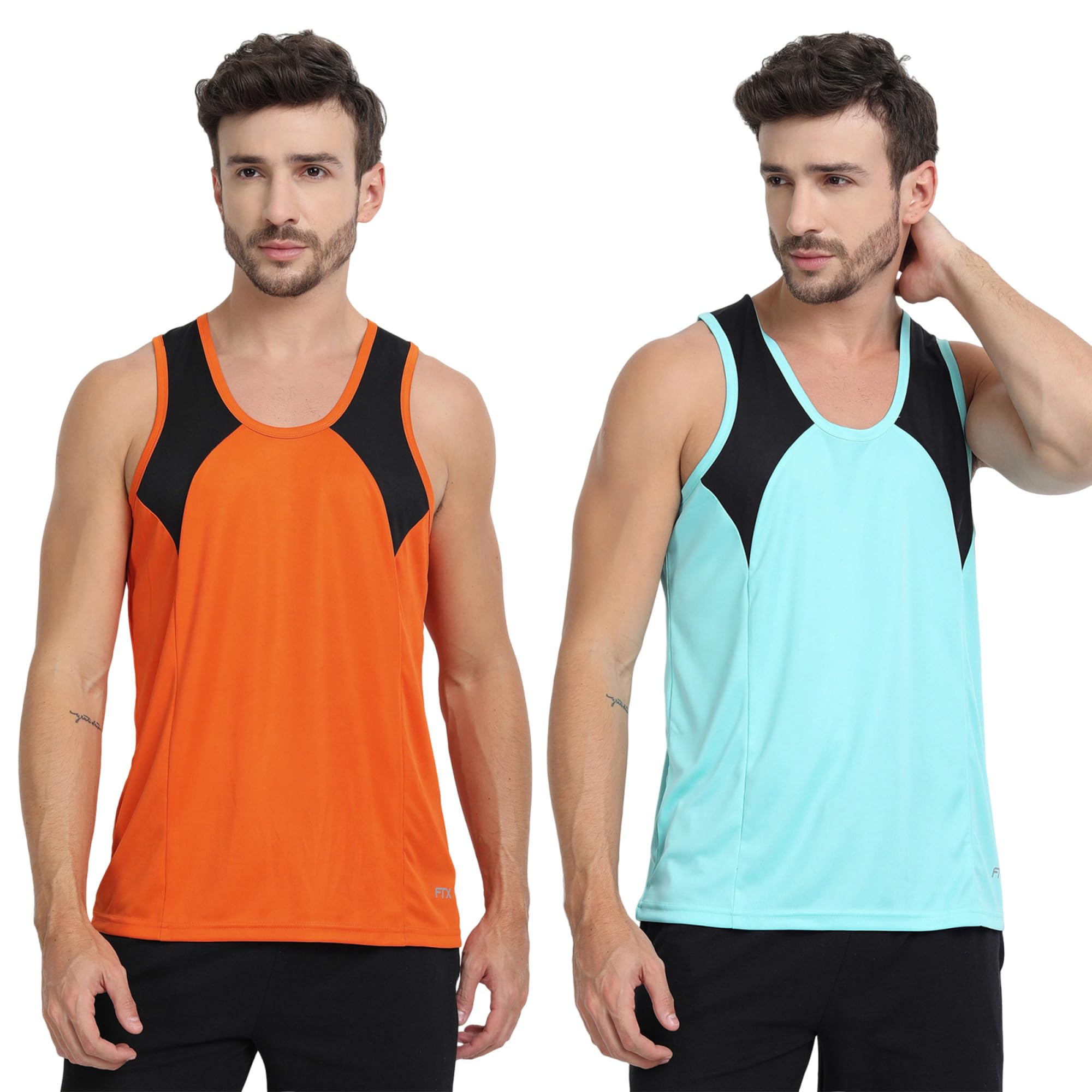 Colorblock Sleeveless Dri-Fit Sports Vest for Men (Pack of 2)-image-37