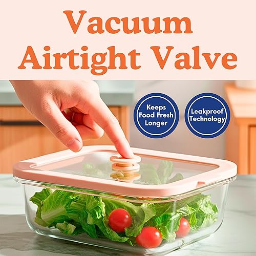 Miniatura 6 de Ziruma Recipientes de vidrio no tóxicos para almacenar alimentos de 1.5 tazas con tapas, avena durante la noche, preparación de comidas sin