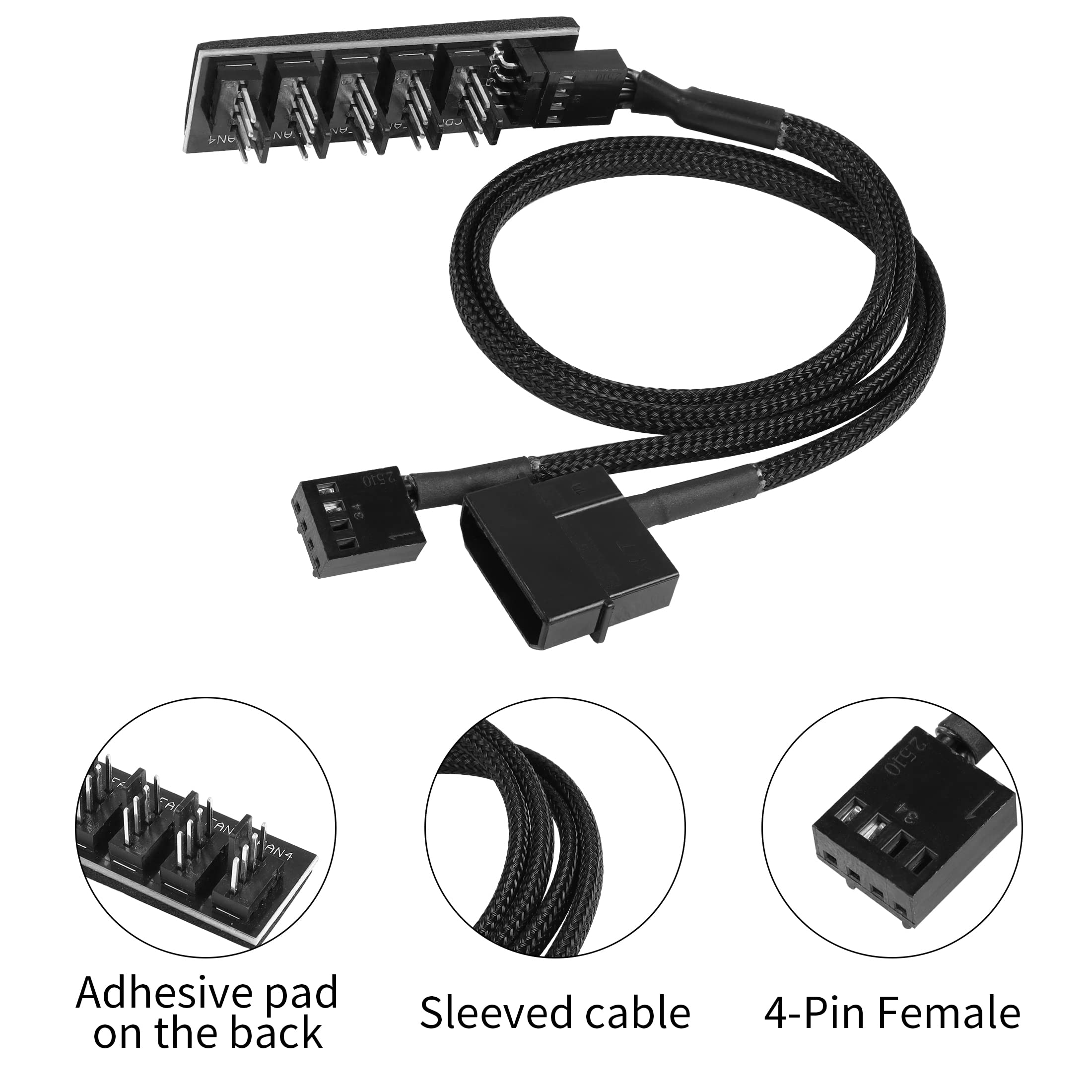 Cooler Master 1 To 3 RGB Fan Adapter Cable 4pin/5pin 12V Computer Case Fan Conne