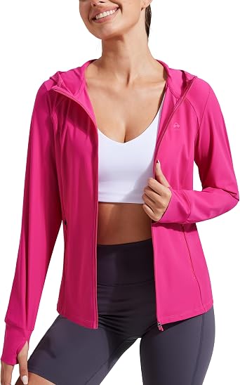 Pioneer Camp Womens UPF 50+ UV Sun Protection Jacket Hooded SPF Cooling Sun Shirt Lightweight Hiking Fishing Summer Clothing