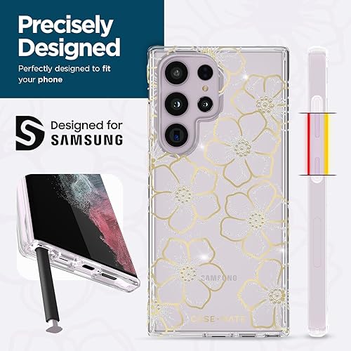 Miniatura 9 de Case-Mate Funda para Samsung Galaxy S23 Ultra de 6.8 pulgadas protección contra caídas de 12 pies carga inalámbrica Funda de teléfono con gemas